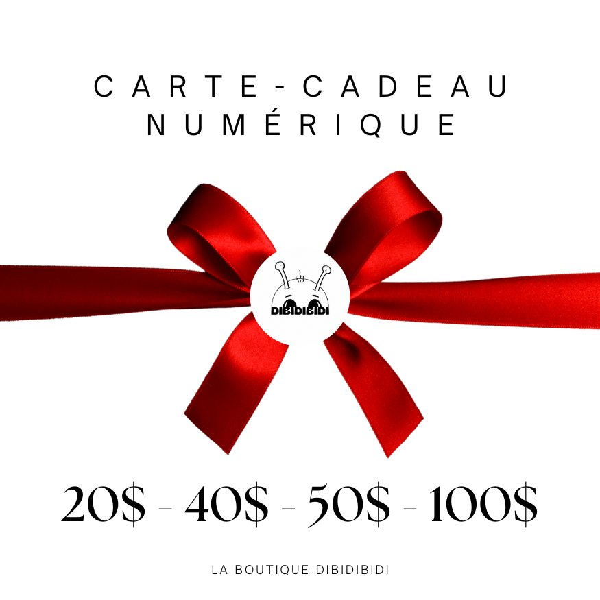 Carte cadeau numérique de 20, 40, 50 ou 100$