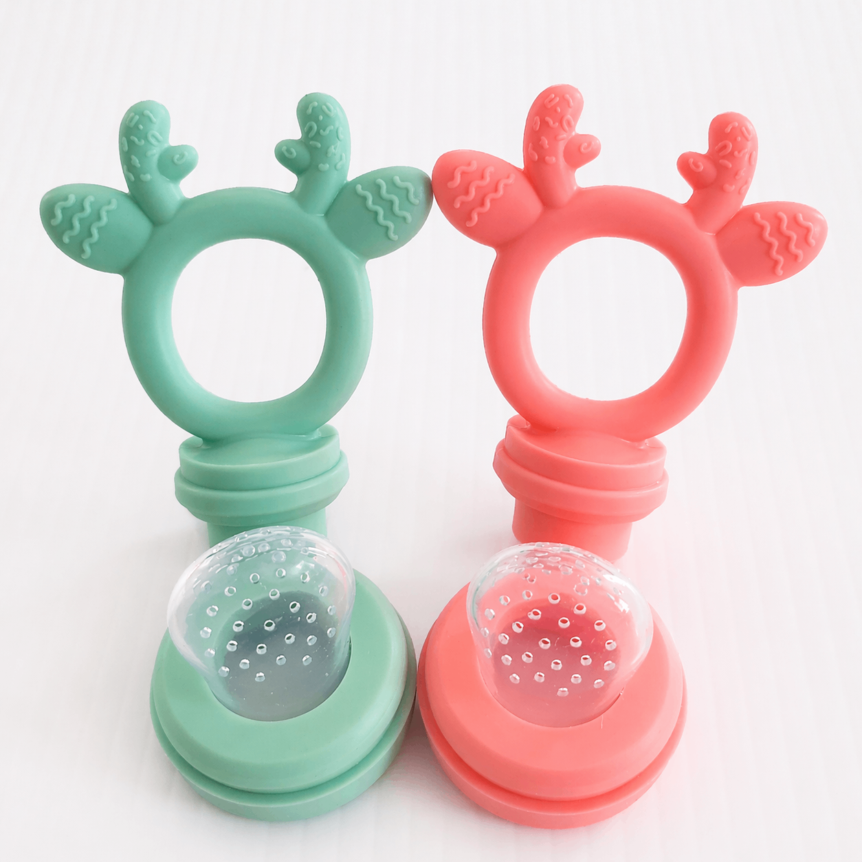 duo de tétines d'alimentation en silicone