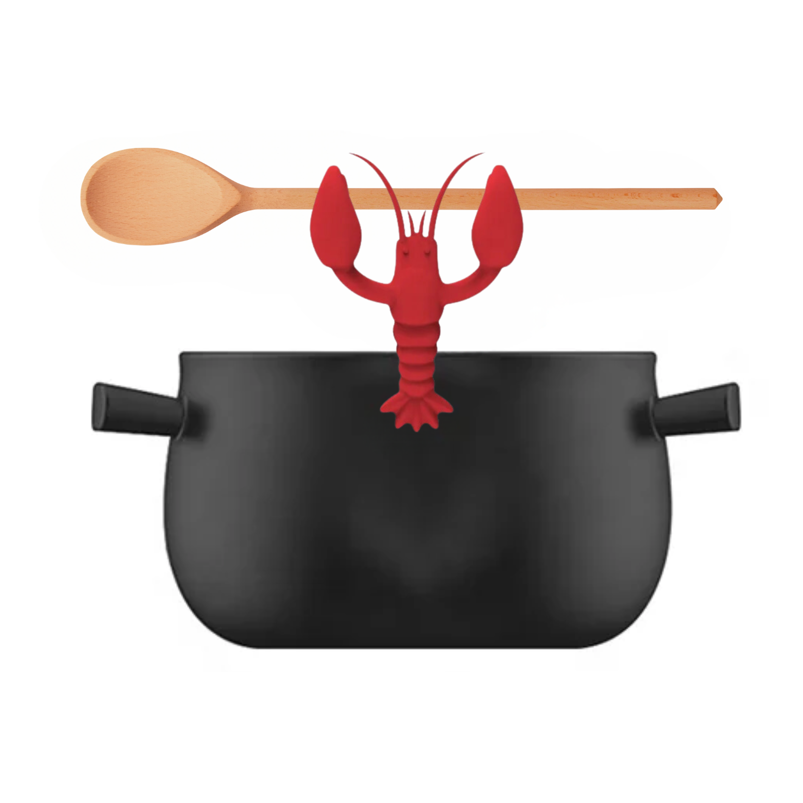 Crab Spoon Holder And Steam Releaser - Red