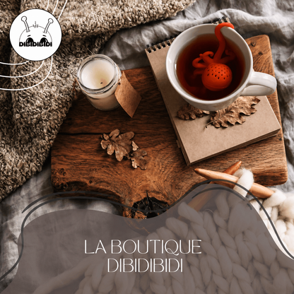 La queue de la pieuvre s'accroche facilement au rebord de la tasse afin d'éviter les brûlures.