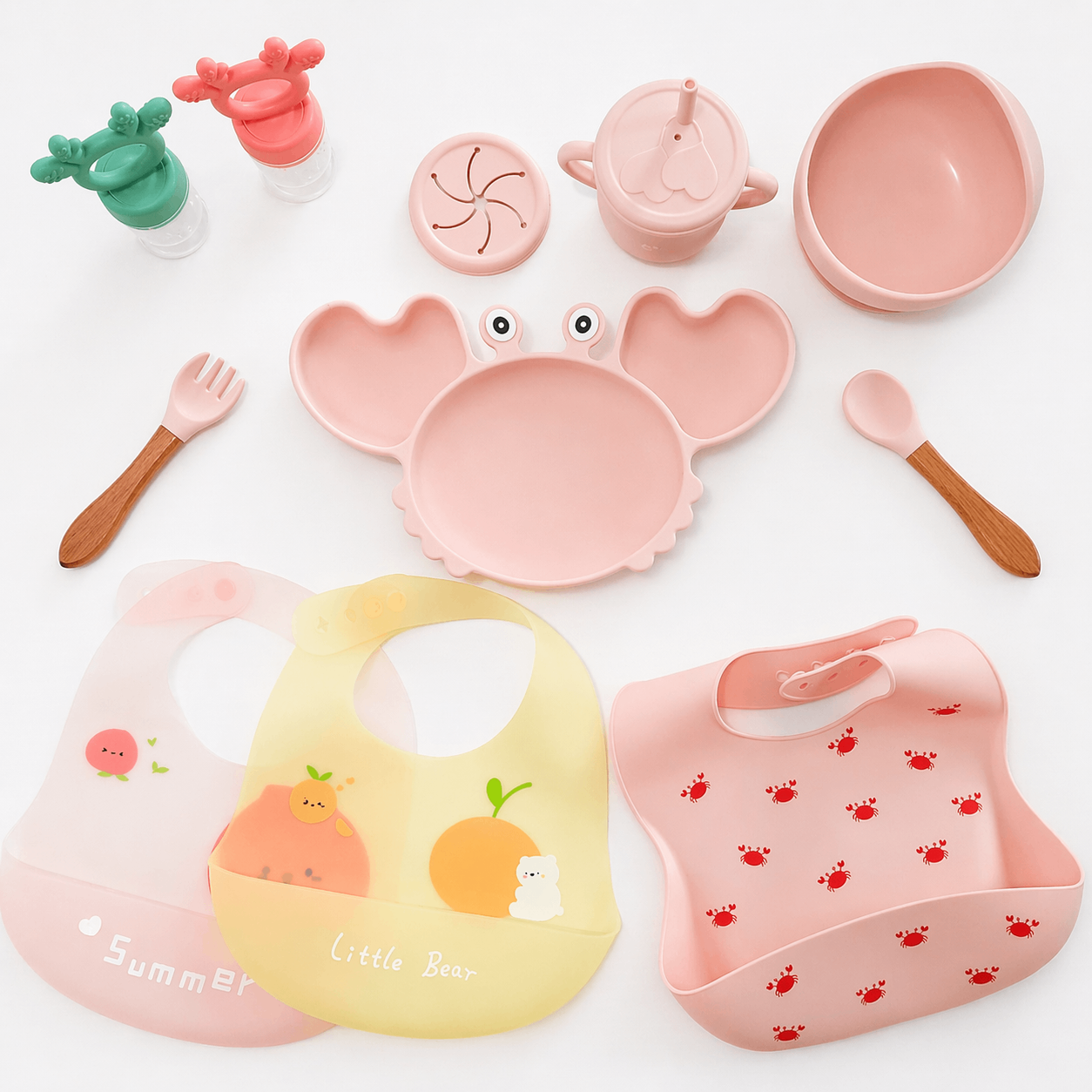 Ensemble d'alimentation en silicone 12 pièces