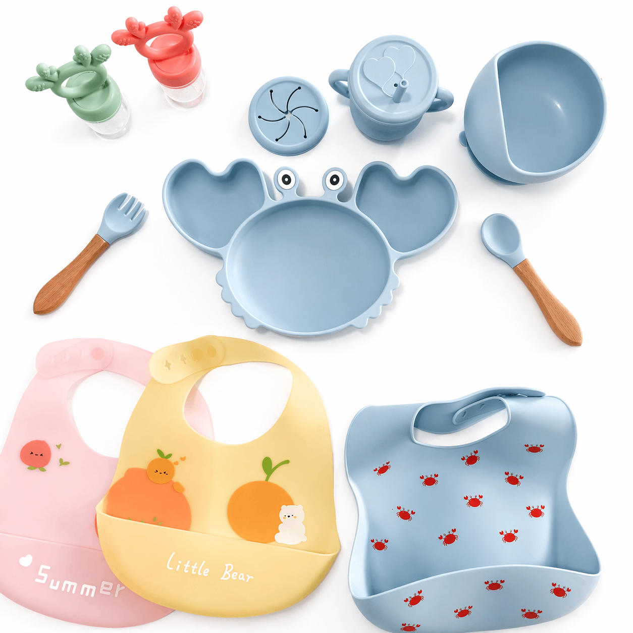 Ensemble d'alimentation en silicone 12 pièces