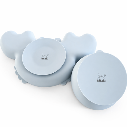 Bol et assiette à ventouse en silicone