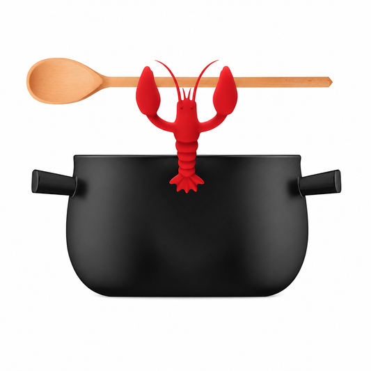 Porte cuillère en silicone homard rouge