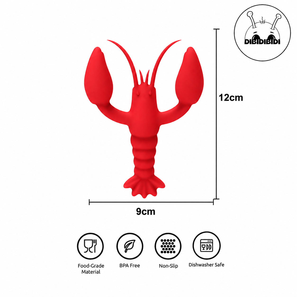 Le porte cuillère se lave facilement au lave-vaisselle et il mesure 12 x 9 cm.