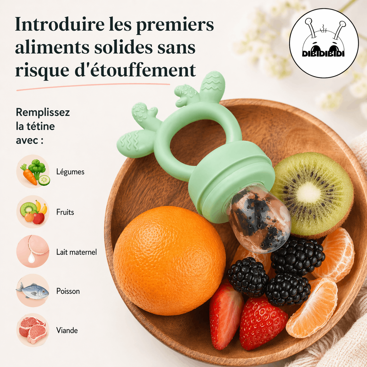 Introduire la nourriture solide sans risque d'étouffement